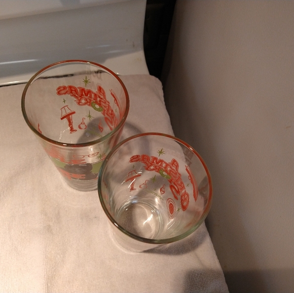 2 6in 'A Christmas Story' Holiday Drinking Glasses - Picture 2 of 7